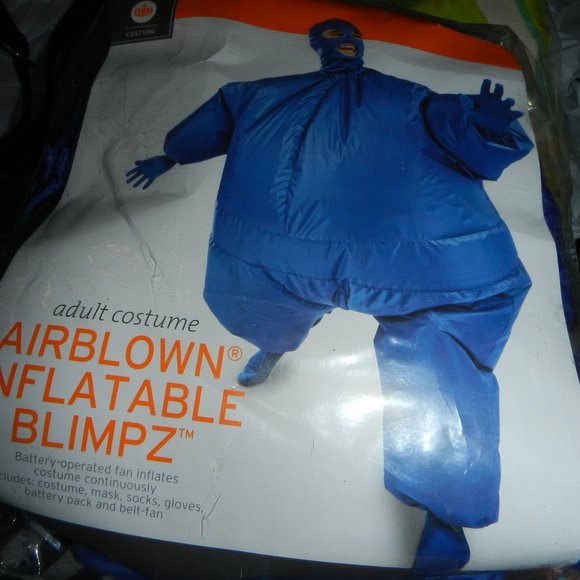Mens Blue Inflatable Blimpz Adult Costume OSFM🆕 NWT - Picture 1 of 16